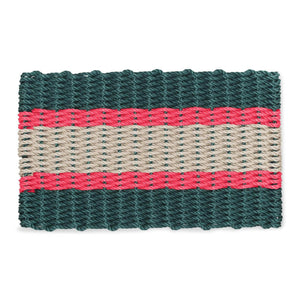 Lobster Rope Doormats, Outdoor Door Mats, Wicked Good Door Mats Made in Maine, Christmas Green & Red