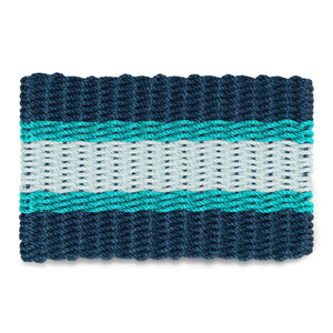 Lobster Rope Doormats, Outdoor Door Mats, Wicked Good Door Mats Made in Maine, Navy, Teal, Seafoam