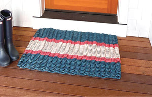 Wicked Good Doormats, Outdoor Door Mats, Marine-Grade Rope Front Door Mats Handwoven in Maine, Nautical Rope Doormat, Lobster Rope Doormat, Solid