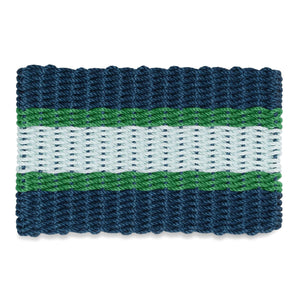 Lobster Rope Doormats, Outdoor Door Mats, Wicked Good Door Mats Made in Maine, Navy, Green, Seafoam