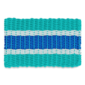 Lobster Rope Doormats, Outdoor Door Mats, Wicked Good Door Mats Made in Maine, Teal, Seafoam, Blue